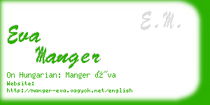 eva manger business card